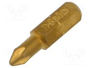 Screwdriver bit; Pozidriv®; PZ1; Overall len: 25mm FELO