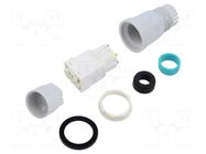 Connector: AC supply; screw terminal; male + female; TH394; 400V TECHNO