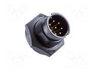 Male; for panel mounting,front side nut AMPHENOL LTW