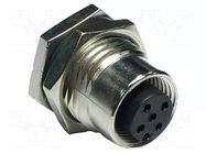 Connector: M12; socket; female; PIN: 4 AMPHENOL LTW