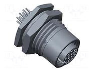 PIN: 8; female; for panel mounting,front side nut AMPHENOL LTW