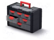 Set with containers; polymer; transparent; black; 400mm; 200mm KISTENBERG