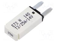 Fuse: thermal; 25A; 14VDC; automotive; 12.45mm; E72 GLOSO