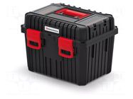 Chest; tool case; black; polymer; HEAVY; 445x360x337mm; 25kg KISTENBERG