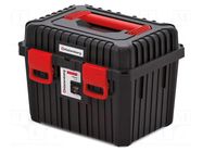 Chest; tool case; black; polymer; HEAVY; 445x360x337mm; 25kg KISTENBERG