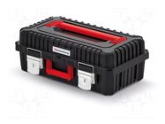 Chest; tool case; black; polymer; HEAVY; 585x360x217mm; 25kg KISTENBERG