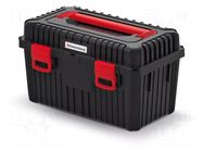Chest; tool case; black; polymer; HEAVY; 585x360x337mm; 25kg KISTENBERG