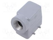 Enclosure: for HDC connectors; C-TYPE; size 57.27; high; PG21 ILME