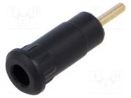 Connector: 1,5mm banana; socket; Overall len: 29mm; black; Medical STÄUBLI