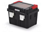 Chest; tool case; black; polymer; HEAVY; 445x360x337mm; 25kg KISTENBERG