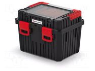 Chest; tool case; black; polymer; HEAVY; 445x360x337mm; 25kg KISTENBERG