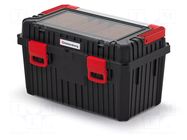 Chest; tool case; black; polymer; HEAVY; 585x360x337mm; 25kg KISTENBERG