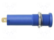Connector: 4mm banana; socket; 6000V; 16A; blue; gold-plated SCHÜTZINGER