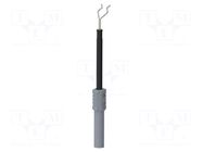 Measuring tip; 1A; grey; Socket size: 4mm; Plating: nickel plated SCHÜTZINGER