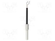 Probe tip; 1A; white; Socket size: 4mm; Plating: nickel plated SCHÜTZINGER