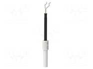Measuring tip; 1A; white; Socket size: 4mm; Plating: nickel plated SCHÜTZINGER