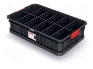 Container: collective; with partitions; black; 520x327x125mm KISTENBERG