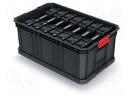 Container: set with containers; black; 520x329x210mm; 50kg KISTENBERG