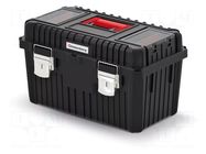 Chest; tool case; black; polymer; HEAVY; 585x360x337mm; 25kg KISTENBERG