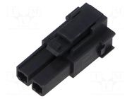 Connector: wire-wire; plug; female; PIN: 2; Mega-Fit; straight; 1x2 MOLEX