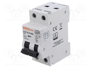 RCBO breaker; Inom: 10A; Ires: 30mA; Poles: 1+N; 230VAC; IP20; RCBO LOVATO ELECTRIC