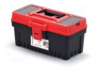 Chest; tool case; black-red; polymer; EVO; 360x193x186mm; 10kg KISTENBERG