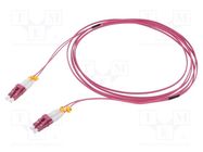 Fiber patch cord; OM4; LC/UPC,both sides; 2m; LSZH; pink LOGILINK