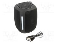 Speaker; black; microSD,USB A; Bluetooth 5.1; 85Hz÷20kHz; 10m GEMBIRD