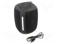 Speaker; black; microSD,USB A; 85Hz÷20kHz; 10m; Bluetooth: 5.1 GEMBIRD