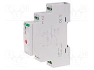 Relay: installation; load-shedding; SPDT; Ucoil: 230VAC; 16A; IP20 F&F