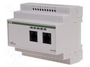 Dimmer; for DIN rail mounting; 230VAC; IP20; F&Home; 0÷45°C; RJ45 F&F