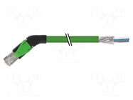 Patch cord; Cat: 5e; wires,RJ45 left angled plug; stranded; Cu; 3m MURRELEKTRONIK