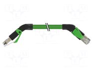 Patch cord; Cat: 5; stranded; Cu; 20m; PUR; green; 22AWG; Cores: 4 MURRELEKTRONIK