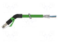 Patch cord; Cat: 5e; wires,RJ45 down angled plug; stranded; Cu; 5m MURRELEKTRONIK