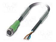 Connection lead; M8; PIN: 4; straight; 10m; plug; 30VAC; 4A; SAC; PUR PHOENIX CONTACT