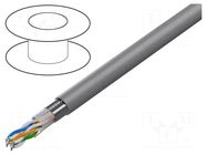 Wire; F/UTP; 4x2x24AWG; stranded; CCA; Insulation: PVC; grey; 305m LANBERG