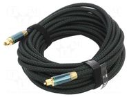 Cable; Toslink plug,both sides; 10m; Plating: gold-plated; black VENTION