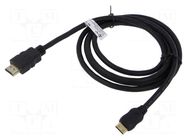 Cable; HDMI plug,mini HDMI plug; PVC; HDCP 2.2,HDMI 2.0; Len: 1m Goobay