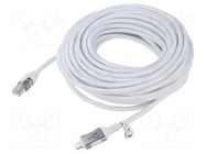 Cable; USB 3.1; RJ45 plug,USB C plug; nickel plated; 15m; white GOOBAY