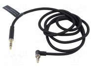Cable; Jack 3.5mm 3pin plug,Jack 3.5mm 3pin angled plug; 1m VENTION