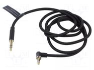 Cable; Jack 3.5mm 3pin plug,Jack 3.5mm 3pin angled plug; 1m VENTION