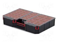 Container: collective; with boxes; black; high; 577x390x105mm KISTENBERG