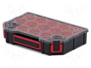 Container: collective; with partitions; black; low; 284x195x60mm KISTENBERG