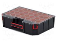 Container: collective; with boxes; black; high; 390x284x105mm KISTENBERG