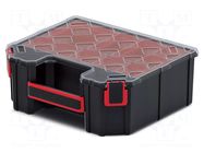 Container: collective; with boxes; black; high; 284x243x105mm KISTENBERG