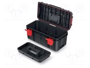 Box; tool case; black; polymer; S BLOCK PRO; 550x280x264mm; IP55 KISTENBERG