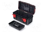 Chest; tool case; black; polymer; S BLOCK PRO; 550x280x264mm; IP55 KISTENBERG