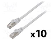 Patch cord; F/UTP; 6; stranded; CCA; PVC; grey; 1m; 26AWG; Cores: 8 LANBERG