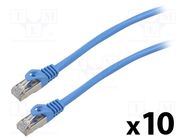 Patch cord; F/UTP; 6; stranded; CCA; PVC; blue; 1.5m; 26AWG; Cores: 8 LANBERG