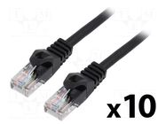Patch cord; RJ45 plug,both sides; U/UTP; 5e; stranded; CCA; PVC LANBERG